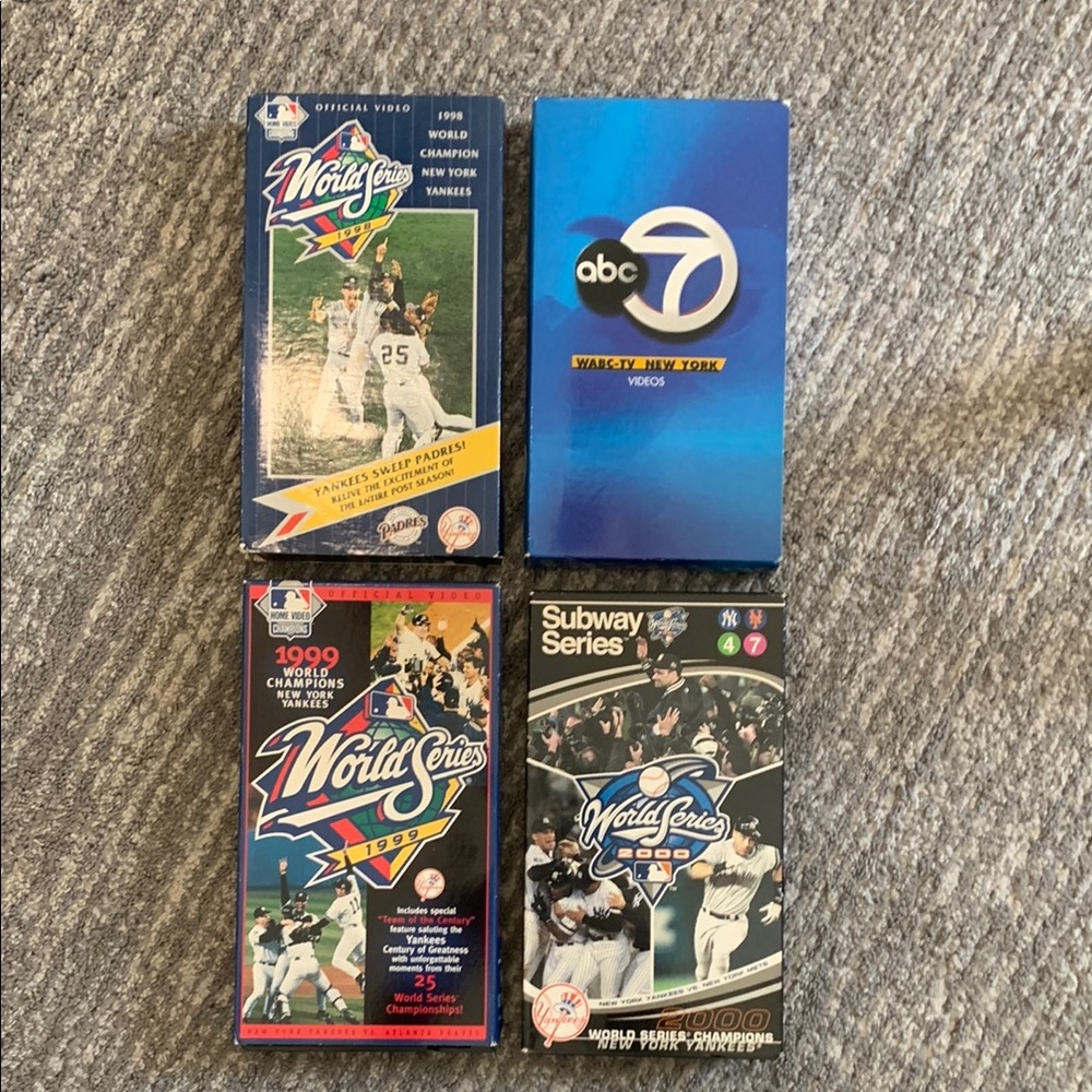 New York Yankee World Series Subway Series VHS Collection, 1998-2000.